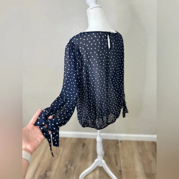 NWOT CHARMING CHARLIE Polka dot dressy blouse - Picture 5 of 11
